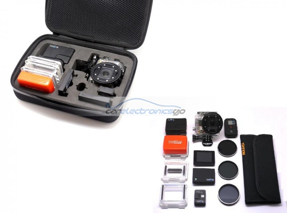iParaAiluRy® Black big Carry Case Bag Box Protection with battery space for GoPro Hero 1 2 3 3+