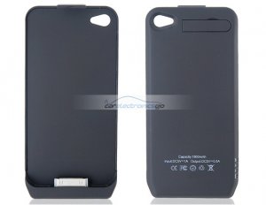 iParaAiluRy® 1800mAh Power Ultra-slim Battery Case for iPhone 4S Battery Case(Black)