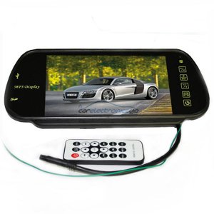 iParaAiluRy® 7" TFT Color LCD Car Rearview Mirror Monitor with Bluetooth MP5 Support SD USB
