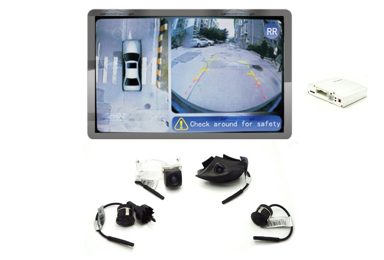 iParaAiluRy® 360 Around View Parking Assist for Toyota Reiz 2012 Car with DVR function & 4 x 170 degree Cameras - Bird's-eye View Parking Aid - Click Image to Close