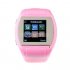 iParaAiluRy® MQ007 Watch Phone MTK6225 Quad Band 1.5 Inch Touch Screen Camera Bluetooth FM Cellphone with Bluetooth Earphone - Pink