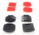 iParaAiluRy® 2x Flat Mounts & 2x Curved Mounts with adhesive pads for GoPro Hero 1 Hero 2 Hero 3