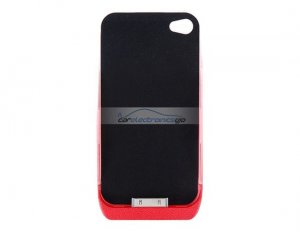 iParaAiluRy® 3.7V 1700mAh External Backup Battery Case  for iPhone 4  Battery Case (Red)