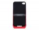 iParaAiluRy® 3.7V 1700mAh External Backup Battery Case for iPhone 4 Battery Case (Red)