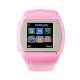 iParaAiluRy® MQ007 Watch Phone MTK6225 Quad Band 1.5 Inch Touch Screen Camera Bluetooth FM Cellphone with Bluetooth Earphone - Pink