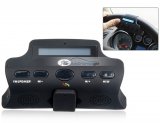 iParaAiluRy® New LCD Screen Multifunctional Steering Wheel Bluetooth Hands-free Car Kit with Bluetooth Earphone, MP3 Player & FM Transmitter Black