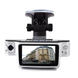 iParaAiluRy® Car DVR 720P HD Motion Detection Night Vision HDMI Dual Camera with 120 degrees Wide angle lens