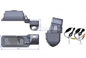 iParaAiluRy® 2.4Ghz Wireless CCD 1/3" car parking rear camera For BESTURN B70 2012  car rear back camera  for  Ford Focus 2012