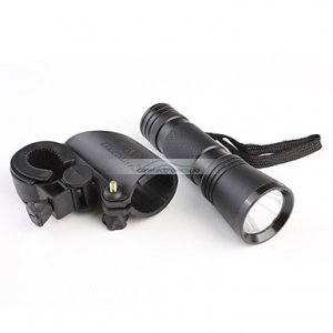 iParaAiluRy® 3W LED Torch Light Flashlight For Bicycle Bike 3xAAA Black