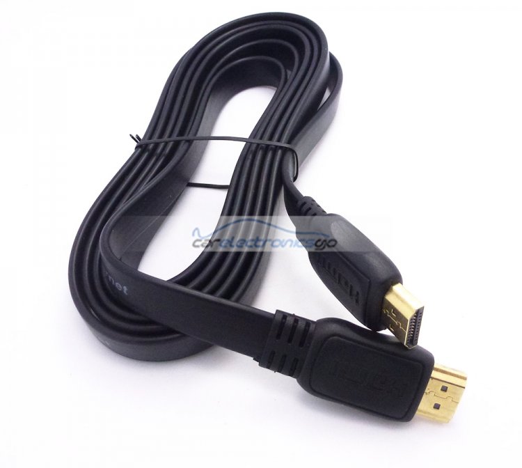 iParaAiluRy® 2M Flat HDMI Cable Male to Male High Speed HDMI AM-AM Cable For BLURAY 3D DVD PS3 HDTV XBOX 360 - Click Image to Close
