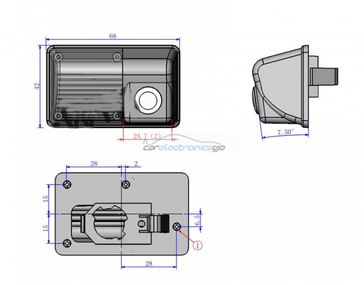 iParaAiluRy® wireless CCD 1/3" car parking camera for BYD F3 F3R rear backup camera night version waterproof 170 degree - Click Image to Close