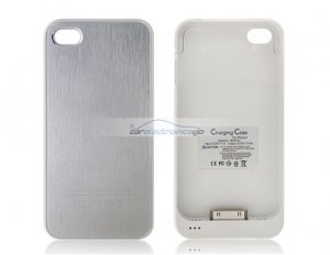 iParaAiluRy® 1600 mAh Protective External Battery Case for iPhone 4 & 4S Battery Case(Silver)