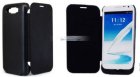 iParaAiluRy® 3600mAh Backup Battery Case Cover for Samsung Galaxy Note II External Battery Power Pack Bank White Black