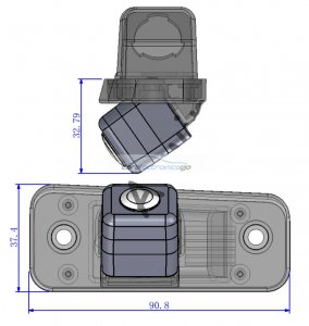 iParaAiluRy® CCD Car  Rear view Camera for Hyundai New Santa fe 2013 IX45 Right + 2.4Ghz Wireless Signal Receiver/Transmitter Night Vision