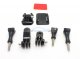 iParaAiluRy® Side Mount + Curved Adhesive Mount + 3-way Adjustable Pivot Set for Gopro Hero 3 2 1