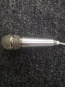 Tekutue Mini Microphone Portable Vocal/Instrument Microphone for Mobile Phone Laptop Notebook Apple iPhone Samsung (Silver)