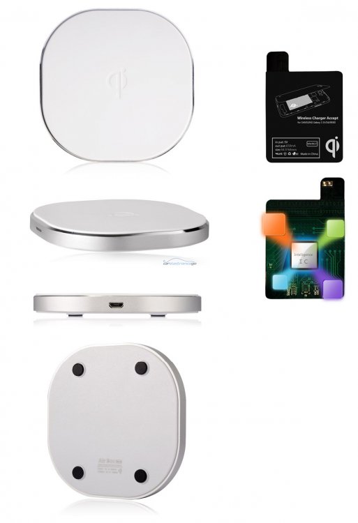 iParaAiluRy® QI Standard Wireless Charger Charging Pad For Samsung Galaxy S3 i9300 S4 i9500 Note2 N7100 White And Black - Click Image to Close