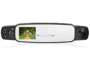 iParaAiluRy® 3.0" TFT Screen 1080P Rearview Mirror Vehicle Black Box DVR Sunplus Processor 4x Digital Zoom 1080P HD Infrared with Night Vision 120 Degrees Rotatable Single Lens Black