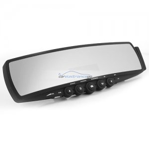 iParaAiluRy® New Ultrathin Appearance Handsfree Bluetooth Car Kit Mirror with Wireless Earphone