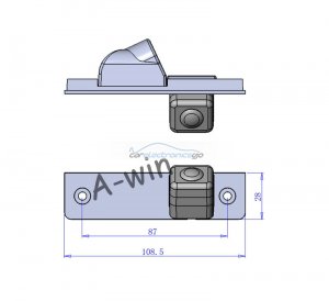 iParaAiluRy® High quality waterproof  Wired CCD 1/3"   night version Car Rear back Camera for Roewe 350 Reverse Camera