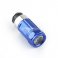 iParaAiluRy® Mini New Aluminum LED Flashlight Torch Light Lamp with Car Cigarette Lighter Blue Red