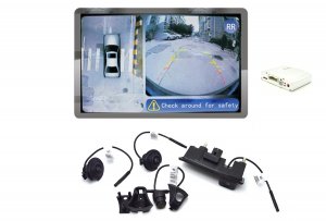 iParaAiluRy® 360 Around View Parking Assist for Audi Q5 2013 Car with DVR function & 4 x 170 degree Cameras - Bird's-eye View Parking Aid