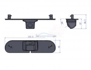 iParaAiluRy® rearview camera For Honda Civic 2010/2011 night version Waterproof 728*582 0.05 Lux Professional  CCD 1/3" car parking camera