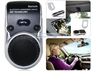 iParaAiluRy® Solar Bluetooth Handsfree Car Kit Black