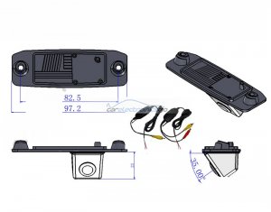 iParaAiluRy® wireless CCD 1/3" car parking camera for Kia K3 rear backup camera  night version waterproof 170 degree