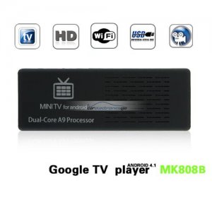 iParaAiluRy® Blue-tooth MK808B Dual Core Android 4.1 TV BOX Rockchip RK3066 Cortex-A9  1G DDR3 8GB Mini PC Smart TV Stick