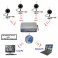 iParaAiluRy® Surveillance Wireless IP Camera Kits with Wireless Receiver  2.4GHz and 4 IR Cameras