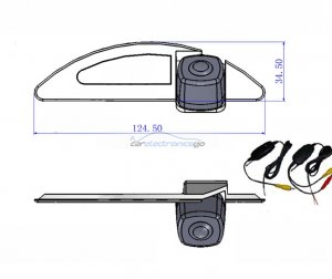 iParaAiluRy® Wireless car parking camera with HD CCD 1/3" night vision 0.05lux back up camera for Honda City car rear view camera