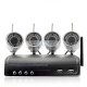 iParaAiluRy® Surveillance Wireless IP Camera Kits with Wireless Receiver 2.4GHz and 4 IR Cameras