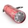 iParaAiluRy® New LED Mini Aluminum Flashlight Torch Light  709B 9 LED 3XAAA Black Red