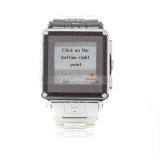 iParaAiluRy® MTK6225 Watch Phone Quad Band Java Bluetooth Camera 1.5 Inch Touch Screen Cellphone - Silver