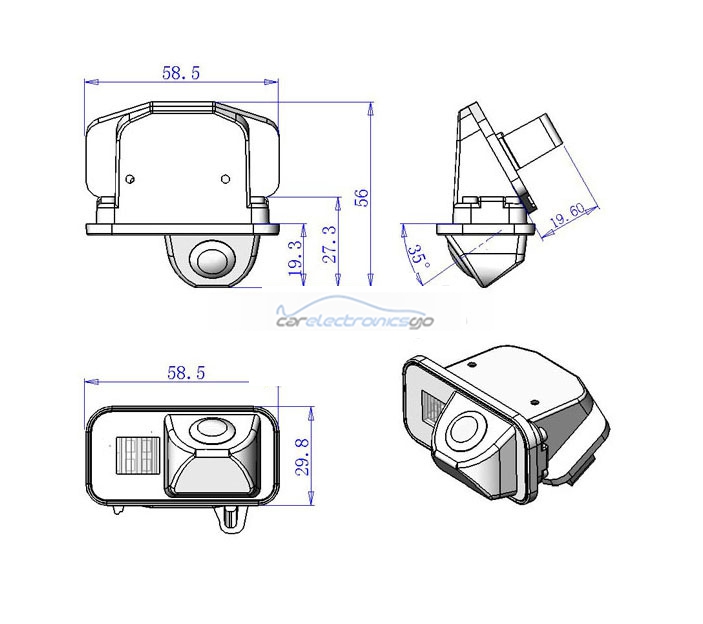 iParaAiluRy® night vision 170 degree angel Reversing car camera CCD Car rear back camera for Toyota Corolla&Vios 2009&2010