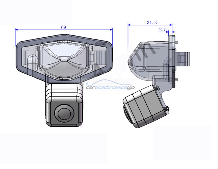 iParaAiluRy® Highest quality CCD camera for European Version Honda CRV 2012 night vision car backup parking camera waterproof 100% - Click Image to Close