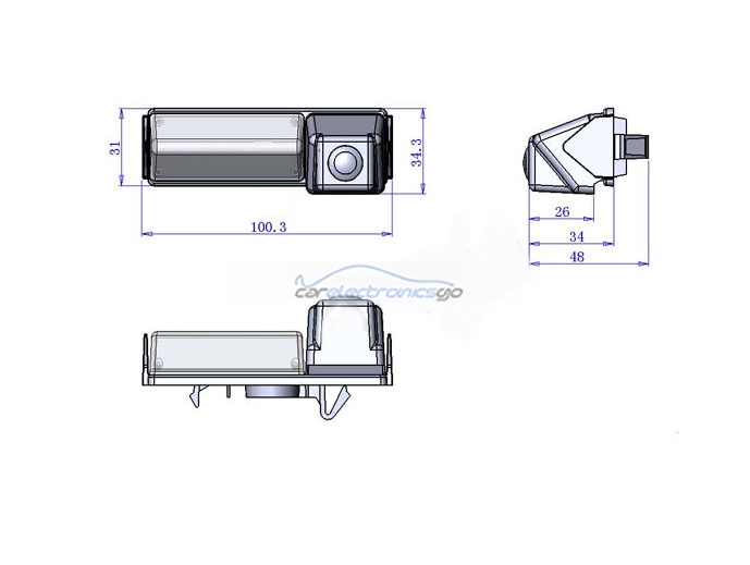 iParaAiluRy® parking camera CCD 1/3  Night Vision Rear View Backup camera for Mitsubishi Grandis 