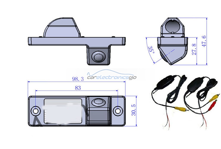 iParaAiluRy® car backup Camera for Lifan 320 rearview camera + 2.4Ghz Wireless Signal Receiver/Transmitter car rear camera - Click Image to Close