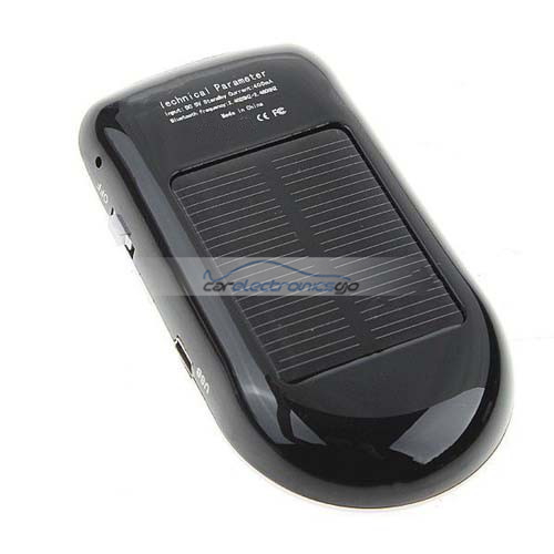 iParaAiluRy® Solar Charging Bluetooth Adapter Hands-free Speakerphone Car Kit With Display ID