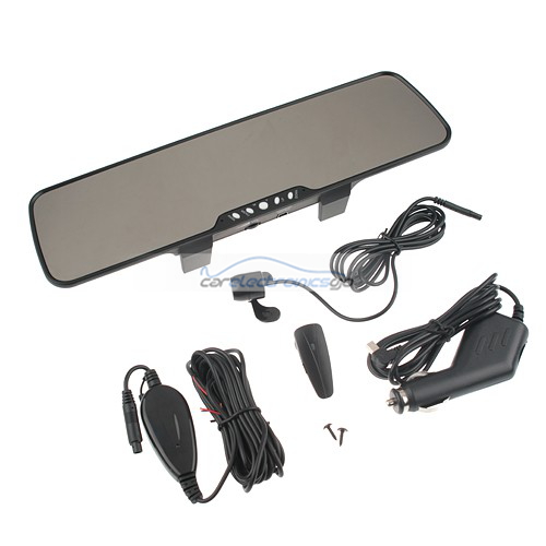 iParaAiluRy® Ultra Thin Bluetooth Car Kit Rearview Mirror Wireless Back-Up Camera System - Click Image to Close