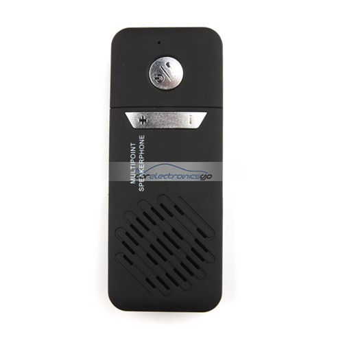 iParaAiluRy® Bluetooth Handsfree Car Kit Sunvisor Multipoint Speakerphone Black - Click Image to Close