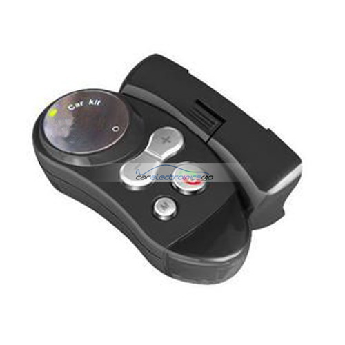iParaAiluRy® Portable Mini Steering Wheel Bluetooth Car Kit Speakerphone Black - Click Image to Close