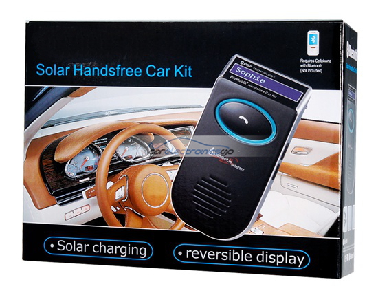 iParaAiluRy® New Solar Bluetooth Handsfree Car Kit Black