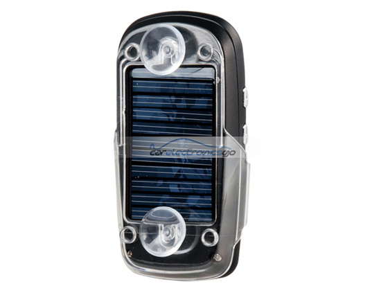 iParaAiluRy® New Solar Charging Bluetooth Handsfree Car Kit Black with Silver
