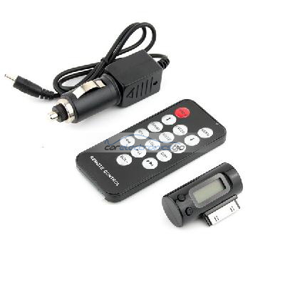 iParaAiluRy® Remote FM Transmitter Car Charger for iPhone 4 3GS iPod - Click Image to Close