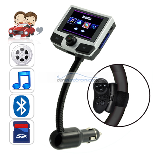 iParaAiluRy® Car Bluetooth + MP4 Player with Steering Wheel Remote & LCD 1.8"screen - Click Image to Close