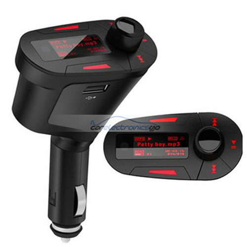 iParaAiluRy® Wireless FM Transmitter Car Kit USB SD MMC LCD & Remote Control - Click Image to Close