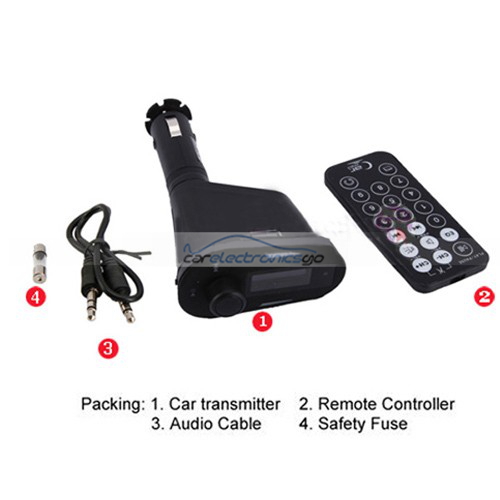 iParaAiluRy® Wireless FM Transmitter Car Kit USB SD MMC LCD & Remote Control
