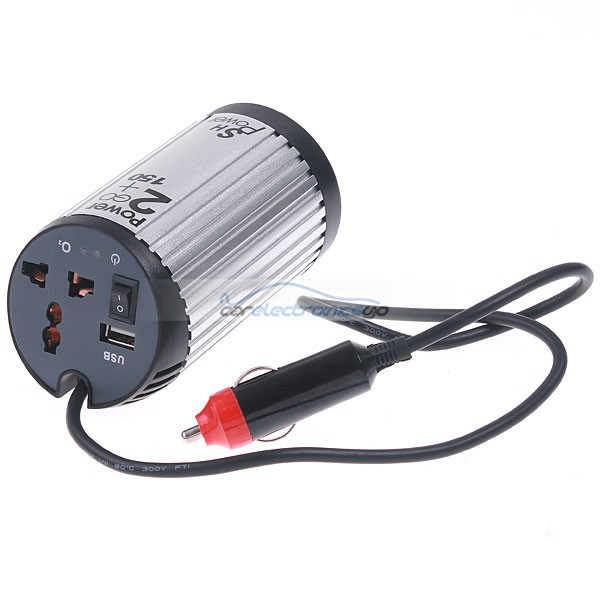 iParaAiluRy® 2 in 1 Car 12V/220V Power Inverter Adapter Air Purifier Oxygen Bar